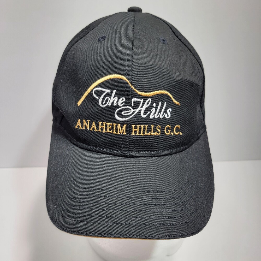 The Hills Anaheim Hills G.C. Hat Cap Strapback Black Baseball Hiker Hiking Mens